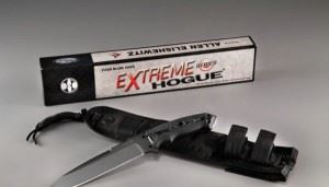 HOGUE美国霍格 EX-F01 7 Fixed Drop Point Blade A-2 Black Kote Black Sheath - G10 大号战术直刀黑色柄刃户外刀具 