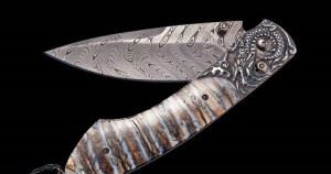William Henry 威廉亨利B12大马士革钢+猛犸象牙臼齿化石全球限量版50支典藏折刀