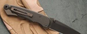 SPARTAN 美国斯巴达 Carbon Fiber Tactical Folding  碳纤维贴片灰色柄折刀
