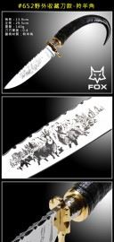 FOX 意大利狐狸FX-652 野外收藏刀款-羚羊角
