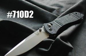 【进口刀具】美国蝴蝶BENCHMADE 710D2钢白色全刃Axis锁折刀