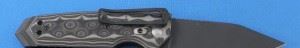 HOGUE 美国霍格刀具 34209 带刀鳍黑色涂层几何头折刀 黑灰色G-mascus图案手柄贴片