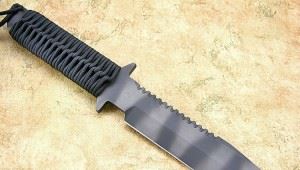 STRIDER 美国挺进者BN SS Black Cord Wrap Tactical Fixed Blade Knife - SOLD黑色伞绳柄