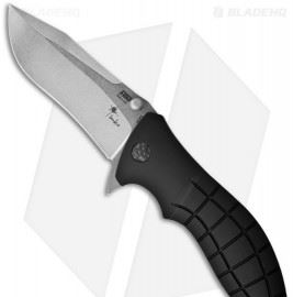 美国HTM Kirby Lambert SNAP Tactical Folding Knife - Stone Washed Manual - OUT OF STOCK黑雷柄白刃