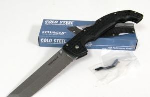 Cold Steel美国冷钢 29TXTH 全新款Voyager特大号航海家石洗半齿折刀