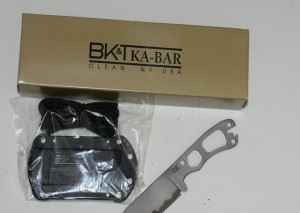 美国卡巴KA-BAR BK11CSM Becker Necker银色刀身黑色全刃多功能靴刀