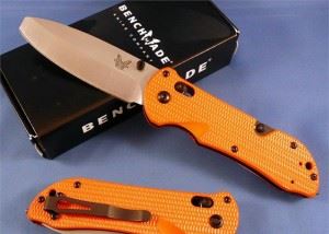 BENCHMADE 美国蝴蝶BM-916-ORG triage三合一工具刀全刃白色橘柄折刀