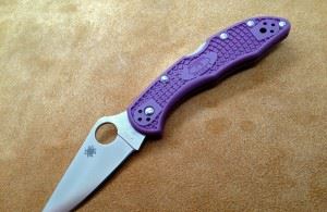 Spyderco美国蜘蛛Purple Delica 4 C11FPPR Flat Ground紫色柄折刀